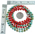 Turquoise Coral 3-Strand Sterling Silver Bead Necklace RX115206